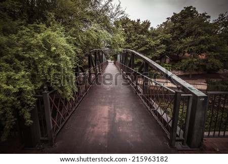 Bridge over San Antonio River, San Antonio, Texas, USA