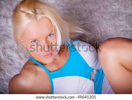 Picture of cute girl staring