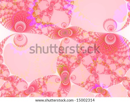 Light Pink Spiral Fractal 2d Pattern 