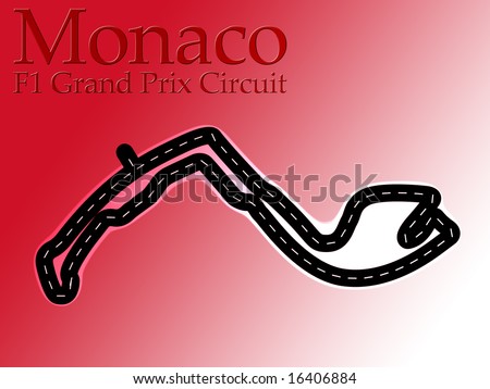 monaco grand prix track layout. stock photo : Monaco F1