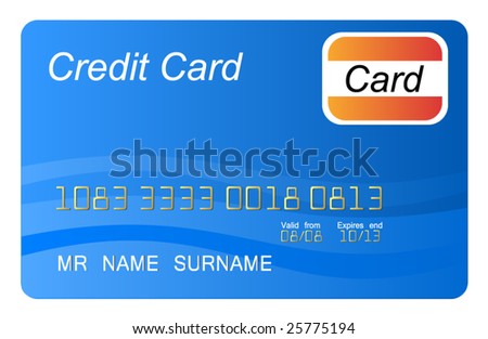 credit card icons vector. stock vector : Blue credit