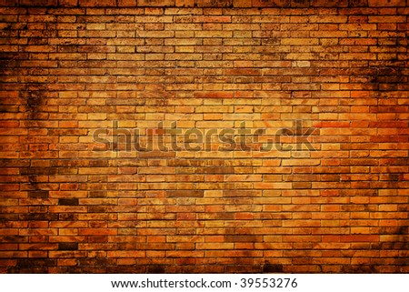 Old ,grunge, brick wall as background