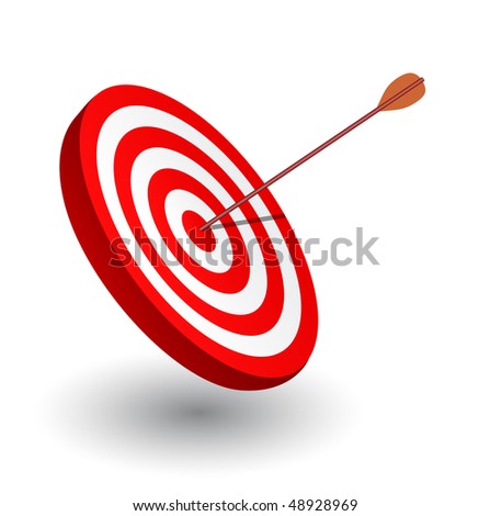 target logo with arrow. stock photo : Arrow right on