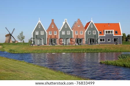 New houses in the idyllic landscape, holland