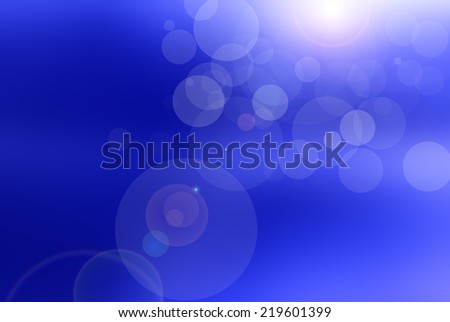 Spring abstract blue background with  and sun rays