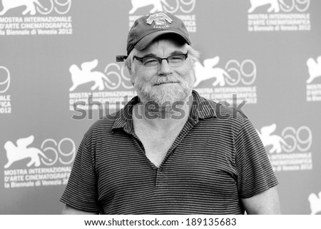 VENICE, ITALY - SEPTEMBER 01: Actor Philip Seymour Hoffman attends \'The Master\' photo-call during the 69th Venice Film Festival on September 1, 2012 in Venice, Italy