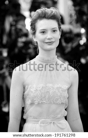 CANNES, FRANCE - MAY 16: Mia Wasikowska attends \'The Tree Of Life\' premiere during the 64th Cannes Film Festival on May 16, 2011 in Cannes, France.
