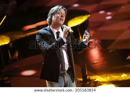 SANREMO, ITALY - FEBRUARY 19: Rufus Wainwright attends opening night of the 64th Festival of Sanremo at Teatro Ariston on February 19, 2014 in Sanremo, Italy.