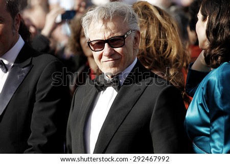 CANNES, FRANCE- MAY 20: Harvey Keitel attends the \'Youth\' Premiere during the 68th Cannes Film Festival on May 20, 2015 in Cannes, France.
