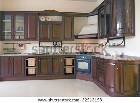 dark kitchen set