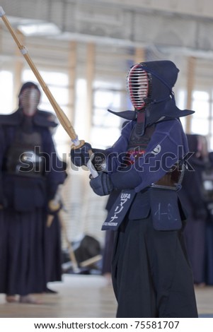 YEKATERINBURG, RUSSIA - APRIL 17: 5th Annual Open Tournament Cup Urals on Kendo. Event April 17, 2011 in Yekaterinburg, Russia. Kendo Federation Ural region and martial arts club 