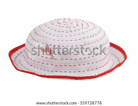 white hat isolated on white