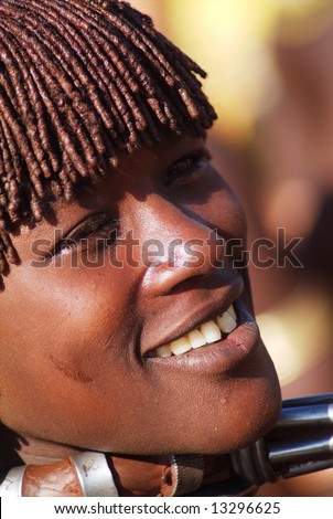 stock photo Ethiopian tribe woman