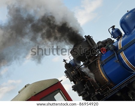 Ecology problem - lot of exhaust gases from a steam train