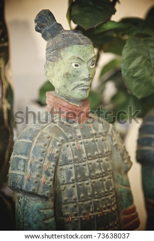 a asian figurine asian decoration samourai