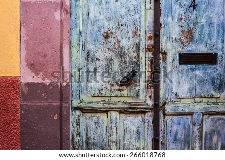 Beautiful old door in San Miguel de Allende - Mexico