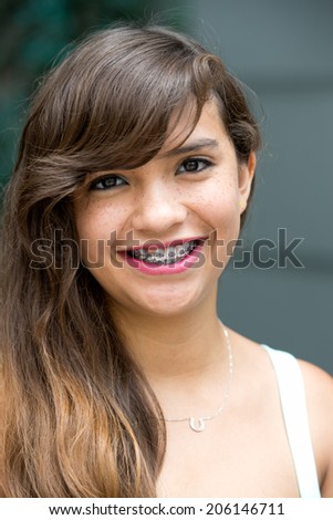 Portrait of happy beautiful  latin girl