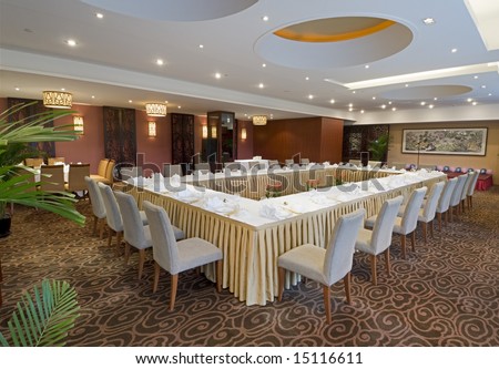 banqueting hall in hotel