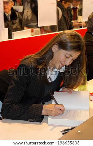PARIS, FRANCE - MARCH 19, 2011 - Ingrid Betancourt at French Book fair in Paris