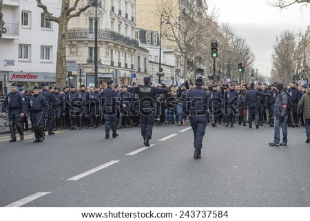 PARIS, FRANCE - JANUARY 11, 2015 : 