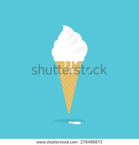 Vector illustration of ice cream cone.