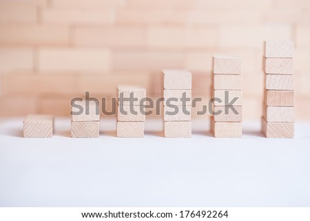 Wood graph with brown blurry background