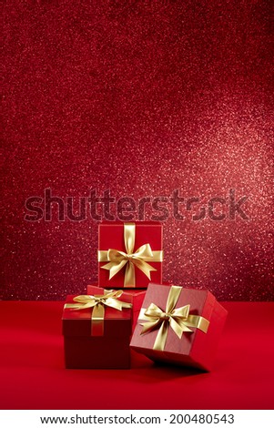 gift box collection on red