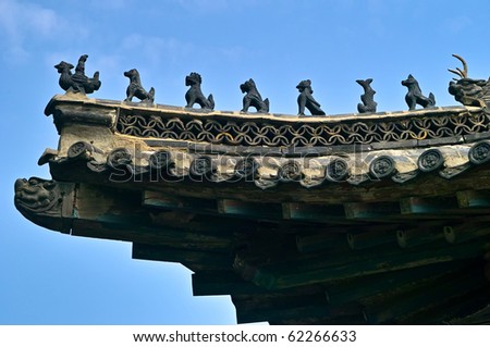 Ancient architecture eave in china