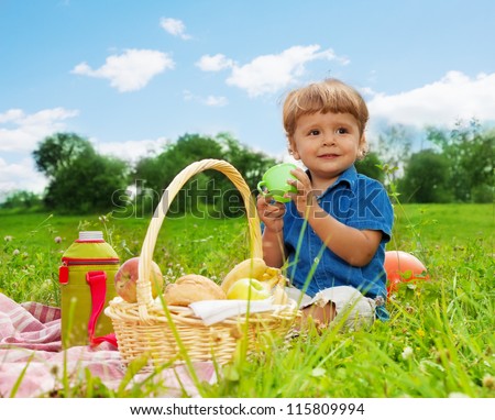 Boy Drinking Tea