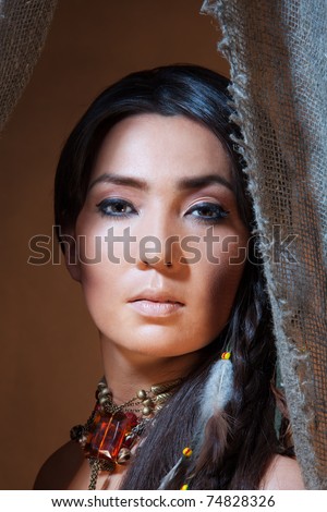 indian makeup. american indian makeup. stock