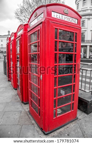 Red Telephone Boxes, Westminster,  London, United Kingdom