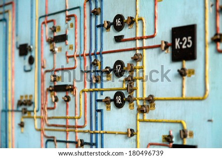 aged control panel of power plant