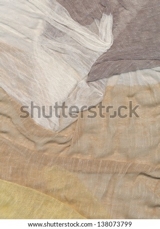 Soft material beige white background