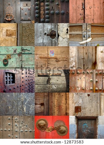 Series of different doors from different countries.