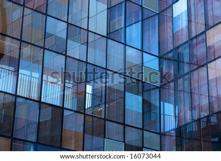 blue window reflection