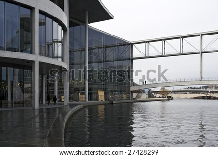 modern architecture surround by water