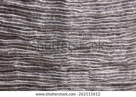 Horizontal linen textile stripe background
