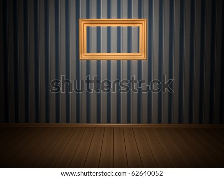 Room with frame. 3d rendered image