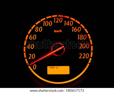 the speedometer in car ,black and white