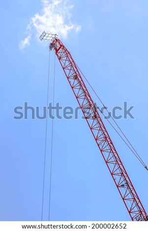 Industrial construction red crane