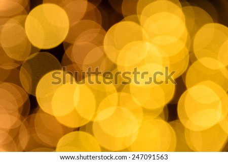 circle yellow color bokeh lights abstract background. bokeh lights celebrate. defocus bokeh of lights