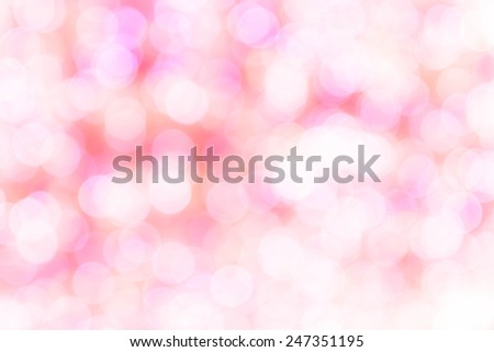soft pink color bokeh lights abstract background. bokeh lights celebrate. defocus bokeh of lights