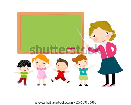 Teacher And Student Stock Vector 256705588 : Shutterstock