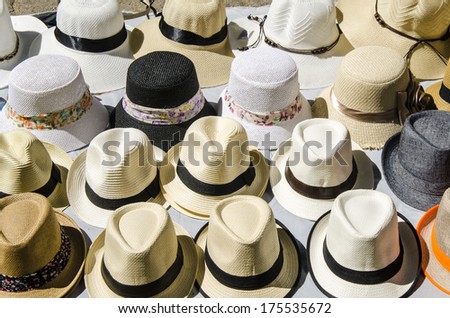 Summer hats in Montevideo, Uruguay