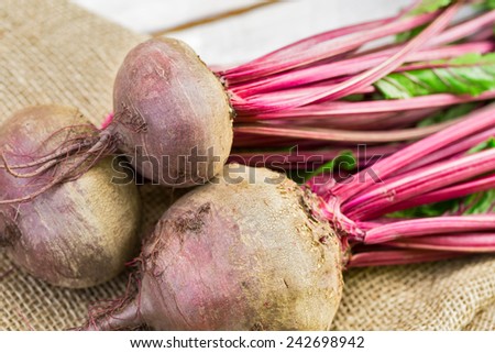 Beets, ripe root crops