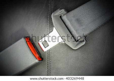 seat belt on black leather seat