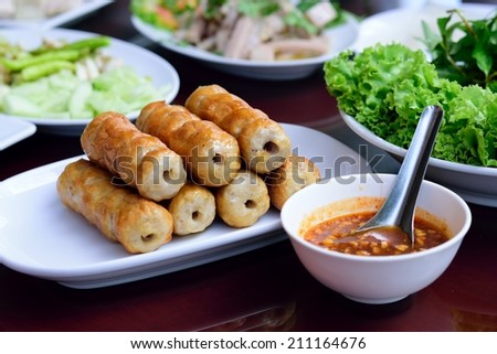 Vietnamese culture food but in Thai food restaurant be different  original for Thai people