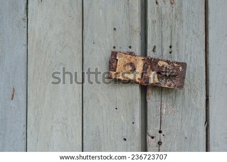 old wood locker in old barrack