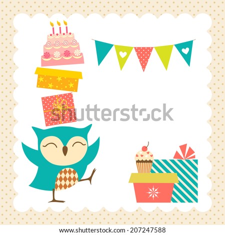 Birthday greeting card with place for your text Birthday greeting card with place for your text