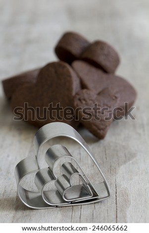 Heart Cookie Cutters and Cookies